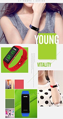 MASTOP Women Sports Watches Girls Simple Design LED Digital Wristwatches 30M Water Resistant Watch3