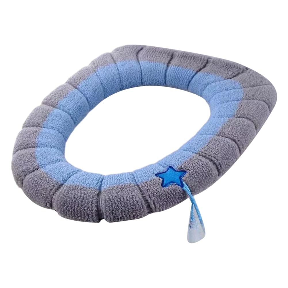 CTRLZS Universal Winter Plush Toilet Seat Cover Mat Soft Washable Thickening Bathroom Toilet Pad with Accessories B