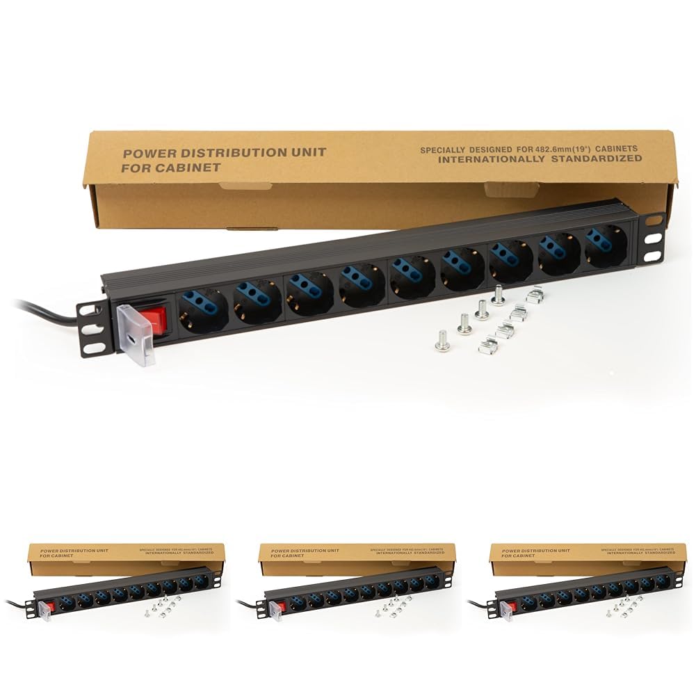 Multipresa Da Rack 19" LINK LK10060 - 6 Prese Schuko/Ita, Interruttore, Cavo 1.75m, 3500W - Foto 5