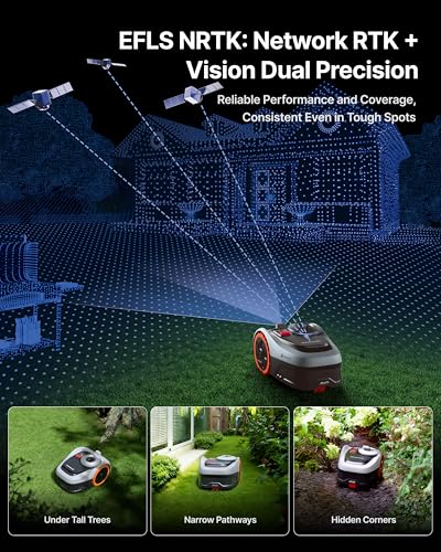 Image of Segway Navimow i206 AWD Robot Lawn Mower, Wire-Free Robotic Mower, All-Wheel Drive for 45% Slopes, 2-3.6 in Adjustable Cutting Height, NRTK + Vision, Auto Mapping, 2.55Ah Battery, Covers 0.15 Acre