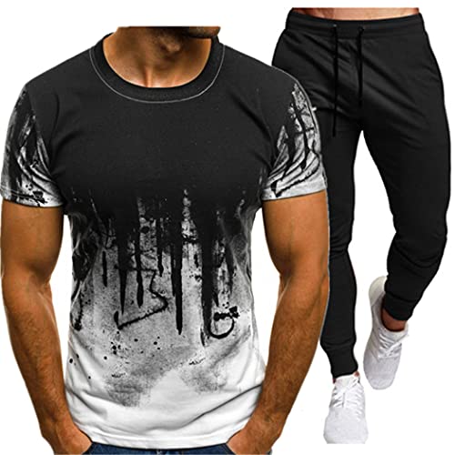 Combinaison de sport homme ensemble basketball et fitness t-shirt imprimé 3D XXL