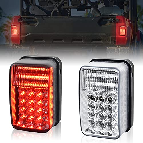 SAUTVS LED Tail Light Brake Light Taillight for Yamaha Rhino 450 660 700 Grizzly Big Bear Bruin Kodiak Wolverine Rhino Viking VI Accessories (2PCS, Replace #5KM-84710-01-00)
