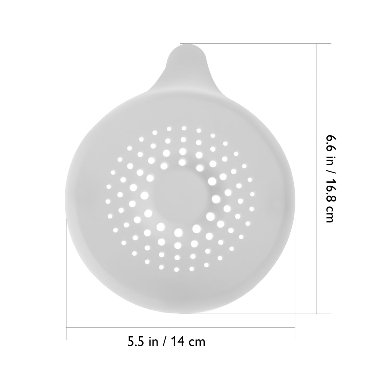 Mipcase 2Pcs Shower Hair Catchers with Dual Handles Durable Tpe Drain Covers for Sinks Bathtubs Simple Design Easy to Clean Prevents Clogs From Hair and Debris