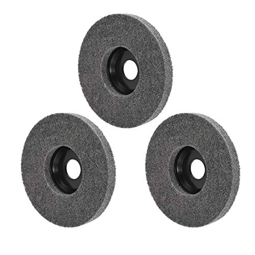 uxcell 5 Inch Polishing Wheels Buffing Pad Felt Disc for 100 Angle Grinders Black 3pcs