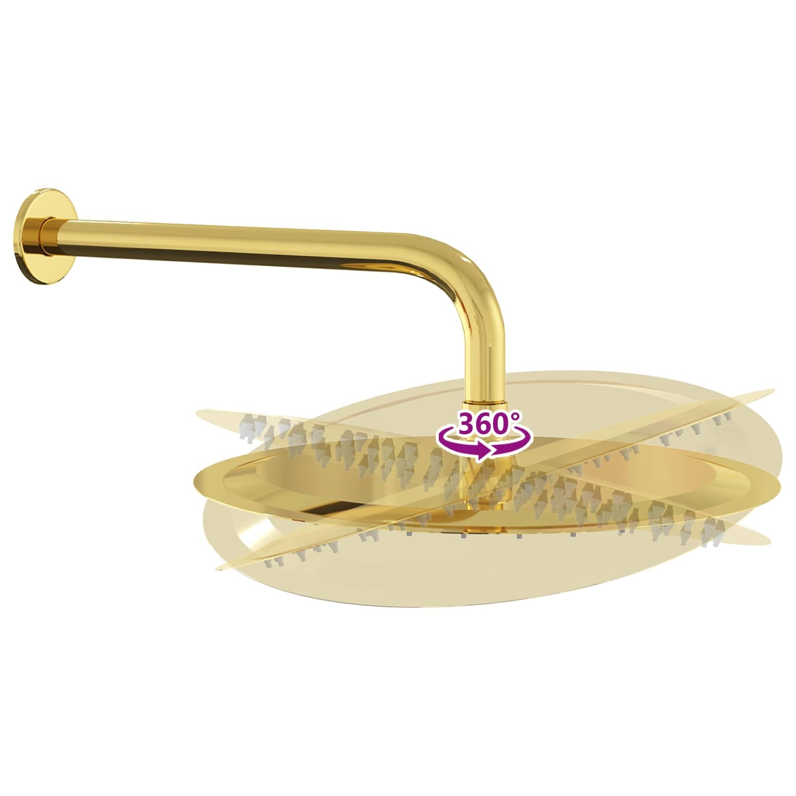 Sistema doccia da incasso con doccia a pioggia e doccetta, in acciaio inox 201, set doccia rotondo per bagno, con valvola miscelatrice