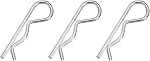 PATIKIL M3 x 60 Kit d'assortiment d'épingle de cotter mm, 30 Pcs Heavy Duty R clips Hardware Pin acier au carbone ressort fixations broche pour remorque de verrouillage Tone argent