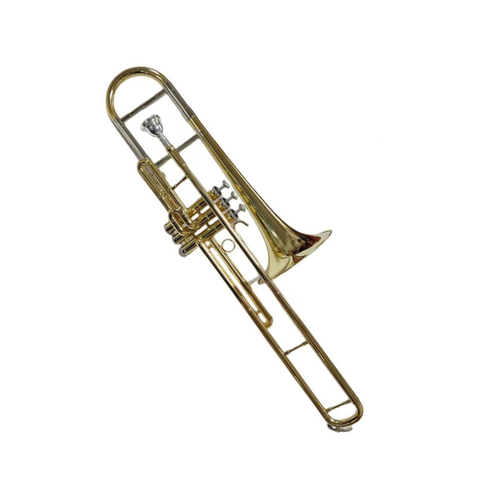 Piston À Coulisse Et Cloche En Laiton Peint En Or Pour Trombone Débutant Trombone Professionnel En Laiton