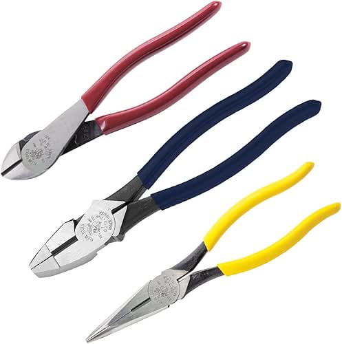 Klein Tools 80020 Plier Set, Made in USA, Lineman's Pliers,