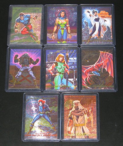 1993 Marvel Masterpieces X-Men 2099 Spectra-Etch Insert/Chase Set of 8 Cards NM/M Joe Jusko