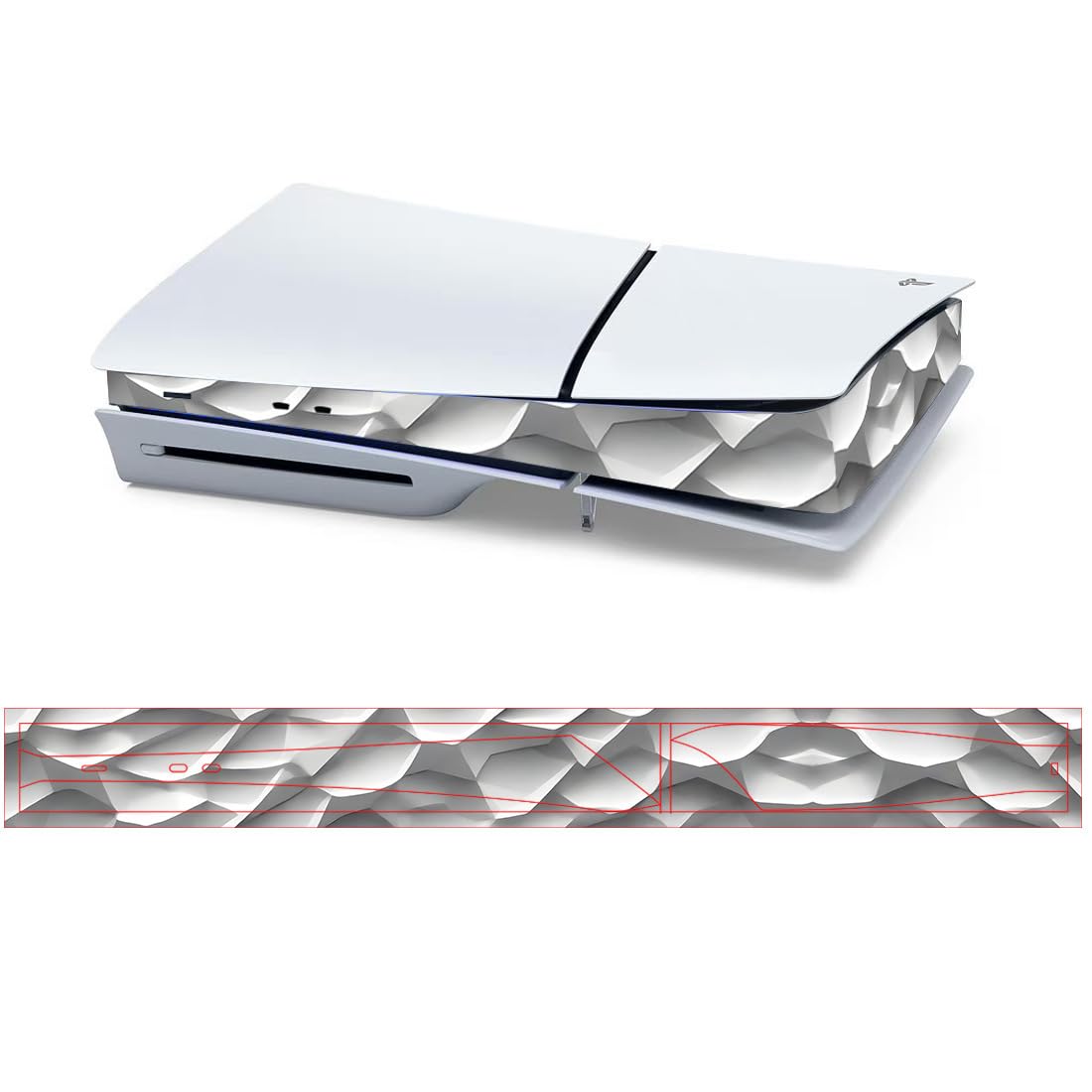 Middle Side Sticker Protective Skin Cover Film for P5 Slim Console Host Center Decals Skin Cover Game Console