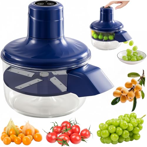 Elektrische Traubenschälmaschine – Automatischer Knoblauchschälmaschine für Trauben, Kirschen, Tomaten, USB wiederaufladbarer Grape Peeling Machine für Zuhause &...