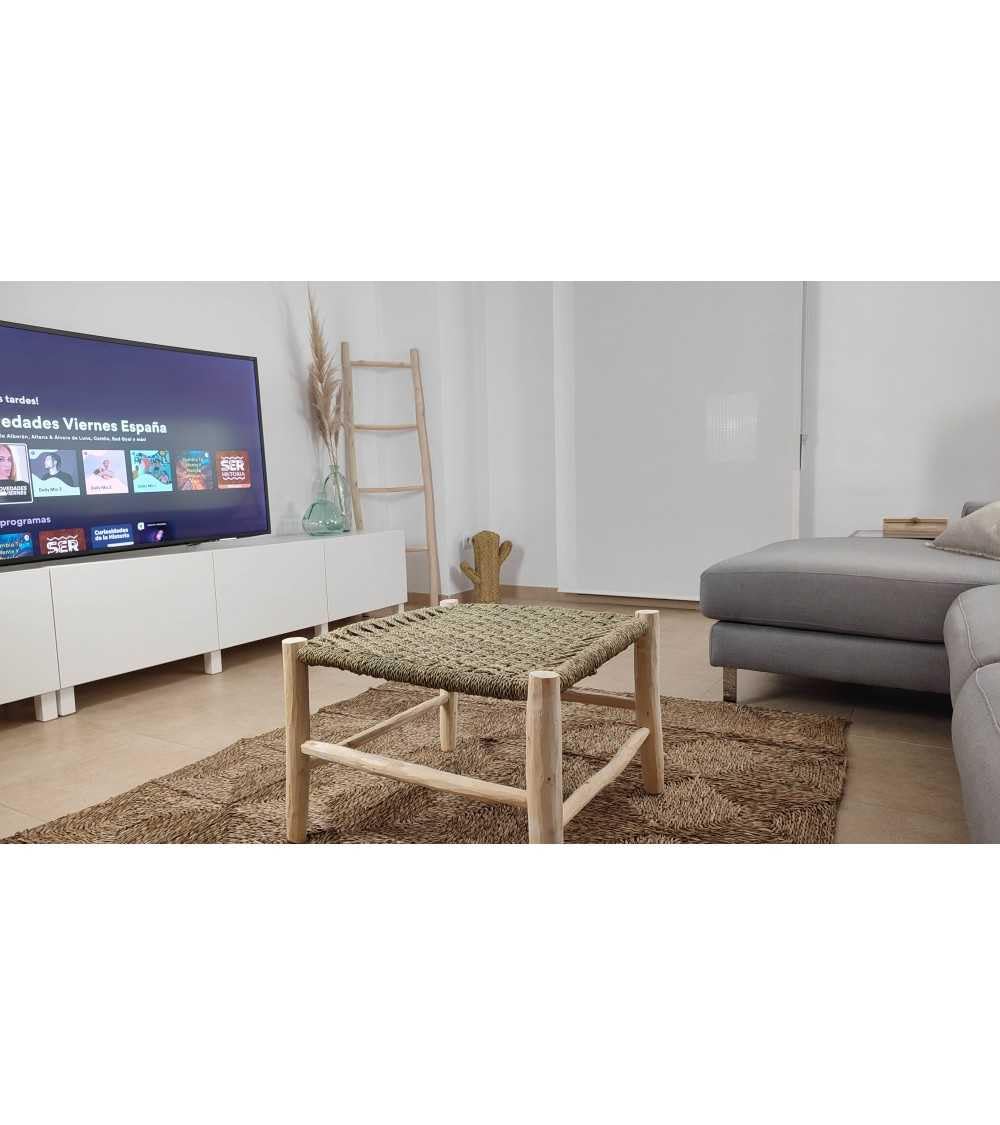 Cesteria Aparici Toallero de Madera Natural 150x45 cm Escalera de decoración Estilo Mediterráneo. Escalera Ropa
