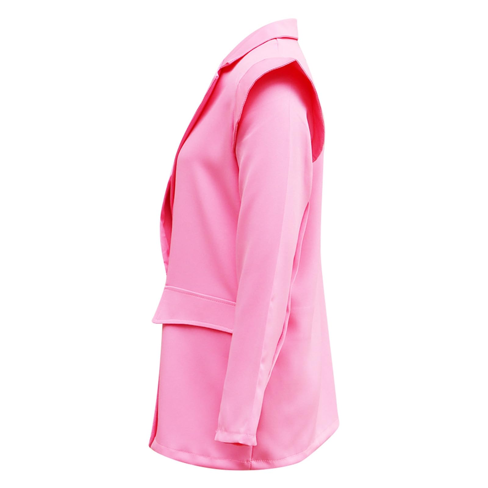 Generisch Blazer élégant pour femme - À manches longues - Ample - Couleur unie - Pour le travail au bureau