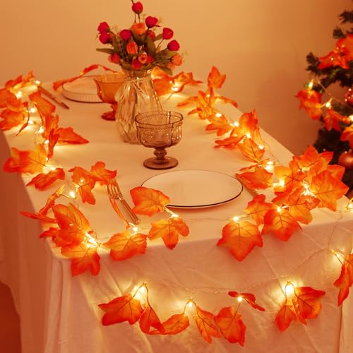 2-Pack-Fall-Lights-Total-26Ft-80LED-Thanksgiving-Decorations-8-Lighting-Modes-Timer-Enlarged-Maple-Leaves-Fall-Lights-Battery-Operated-Waterproof-Lights-for-Indoor-Outdoor-Autumn-Decor 2 Pack Fall Lights Total 26Ft 80LED Thanksgiving Decorations 8 Lighting Modes Timer Enlarged Maple Leaves Fall Lights Battery Operated Waterproof Lights for Indoor Outdoor Autumn Decor