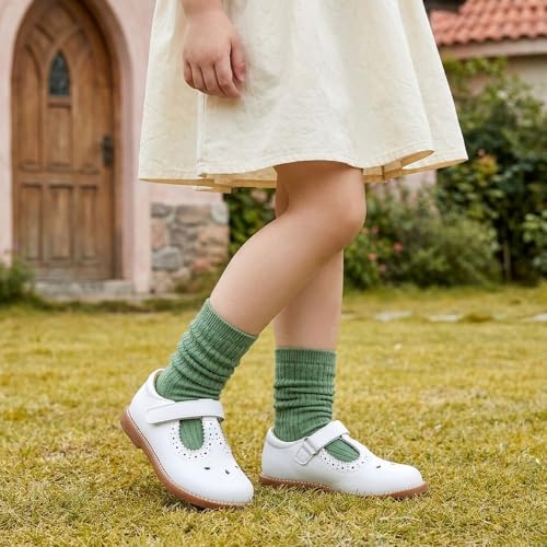 Image of GINFIVE Toddler Girls Mary Jane School Oxford Dress Flat Shoes for Wedding