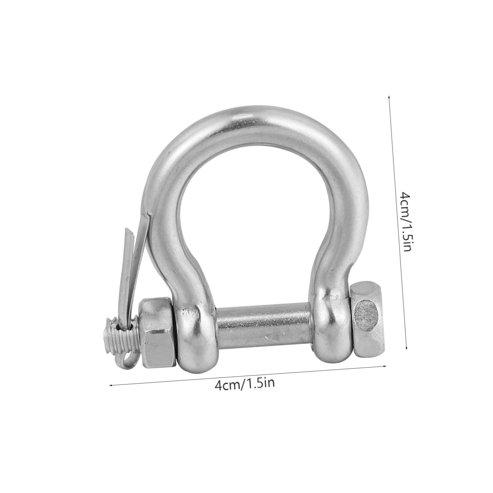 SEWACC High Strength Steel Shackles 4pcs Metal Lifting Shackles Corrosion Resistance for Rigging