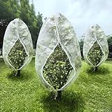 3-Pack 10 * 10FT Fruit Netting Bags for Fruit Trees, Bird Netting Safeguard Apple Trees and Blueberry Bushes from Birds, Pest and Deer, Cicadas Netting Cover with Zipper and Drawstring