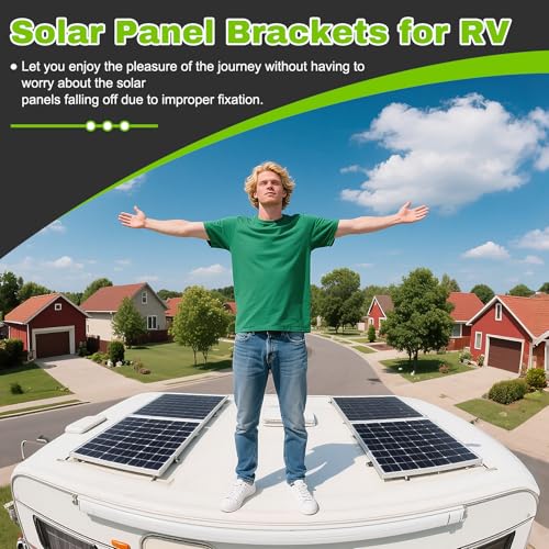 Image of 8 Pack 45inch Adjustable Solar Panel Tilt Mount Brackets