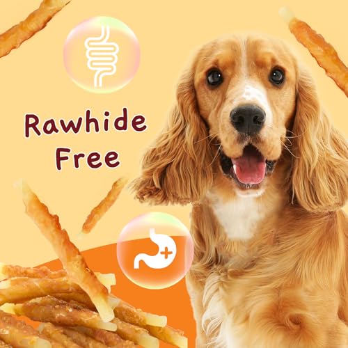 Jungle Calling Rawhide Free Treats for Dogs, Chicken Wrapped Cod Sticks Dog Treats, Soft Chewy Snacks for Training Rewards, 10.6 oz (Chicken) - Image 5