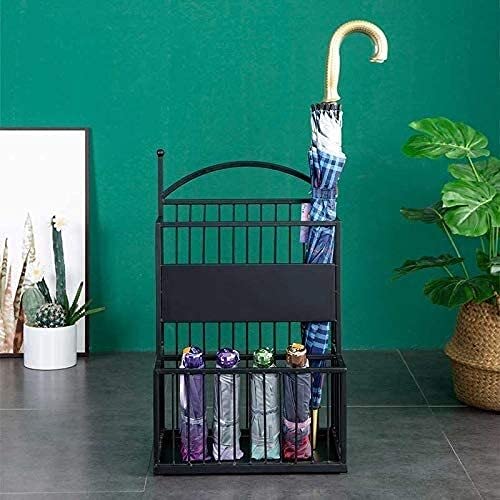 Grand Porte-Parapluie en métal pour entrée intérieure, Porte-Parapluie Long et Court avec Porte-Canne, Conception Fonctionnelle Simple pour Le Bureau et la Maison