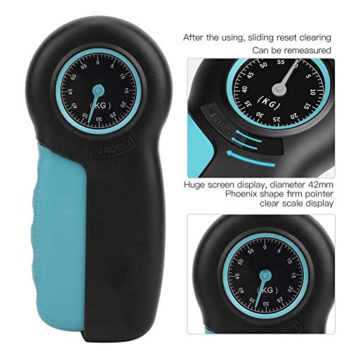 VGEBY Tragbares Handgriff Trainer, Handdynamometer Digitales Handgriff Kraftmessgerät Handtrainer Fingertrainer Handgelenkstärkungsmittel Heimübung(Blau)