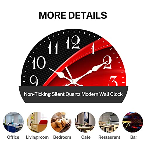 Horloge murale pour salon et cuisine ArtSocket à rayures géométriques