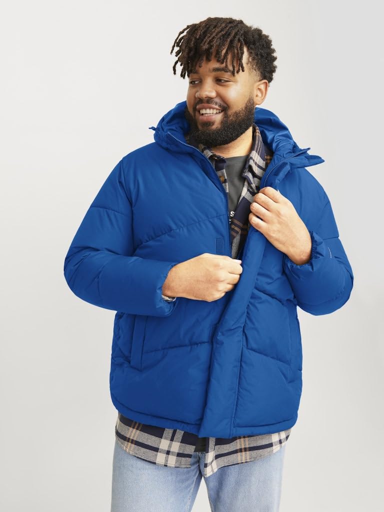 JACK&JONES PLUS Męska kurtka puchowa JJWORLD PLS kurtka puforowa, Nautical Blue, 4XL, Nautical Blue, 4XL