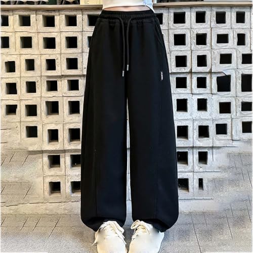 Girls Parachute Pants Baggy Wide Leg High Waisted Sweatpant with Pockets Fashion Workout Streetwear Open Bottom Joggers4