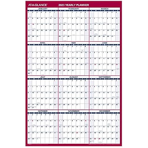 AT-A-GLANCE 2023 Wall Calendar, 24" x 36", Extra Large, Monthly, Paper, Reversible, Vertical/Horizontal (PM21228) Cover