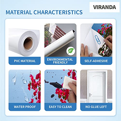 Vinilo decorativo 3D puerta blanca de vinilo 78.7x30.3 pulg miniatura 5
