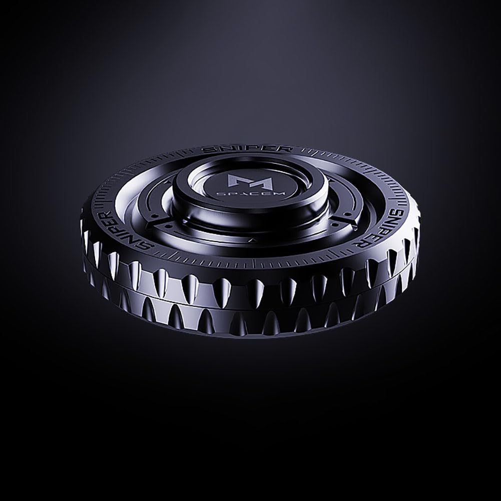 Anti-ansia Finger Spinner Stress Sensoriale Sollievo ADHD, Fidgets Giocattolo Acciaio Inox Metallo Mano Spinner EDC Riduttore Regalo per Bambini e Adulti (Argento)