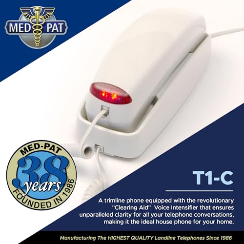 Teléfono con cable Med-Pat T1C modelo clásico con indicador miniatura 2
