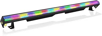 ENDYSHOW Stage Strobe Lights Bar,240W 448 LED RGBWA 5IN1 DJ Wash&amp;Strobe DJ Light Bar DMX RDM Sound Activated Control 224 RGB Zones&amp;224 Amber&amp;White Chasing Effects for Stage Parties Club Disco Wedding