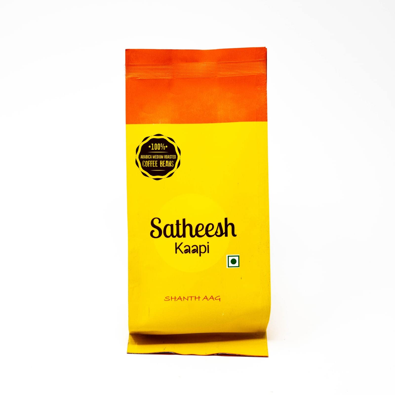 Satheesh Kaapi- Shanth Aag Coffee Beans - Finest Arabica Medium Roasted Coffee Beans - Pack of 1 (200g *1)