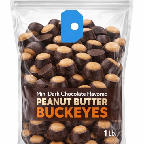 Mini Dark Chocolate Flavored Peanut Butter Buckeyes, 5 lb Bulk Bag image 4