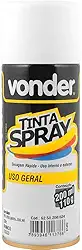 Tinta em spray branca, fosca, com 200 ml, VONDER Vonder