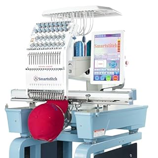 Smartstitch S1501 Plus Beast Embroidery Machine with 15 Needles,24"x16" Large Embroidery Area,1200SPM Max Speed,12" Touch Screen, Wifi available, capable of embroidering on Cap, T-shirt, Flat and more
