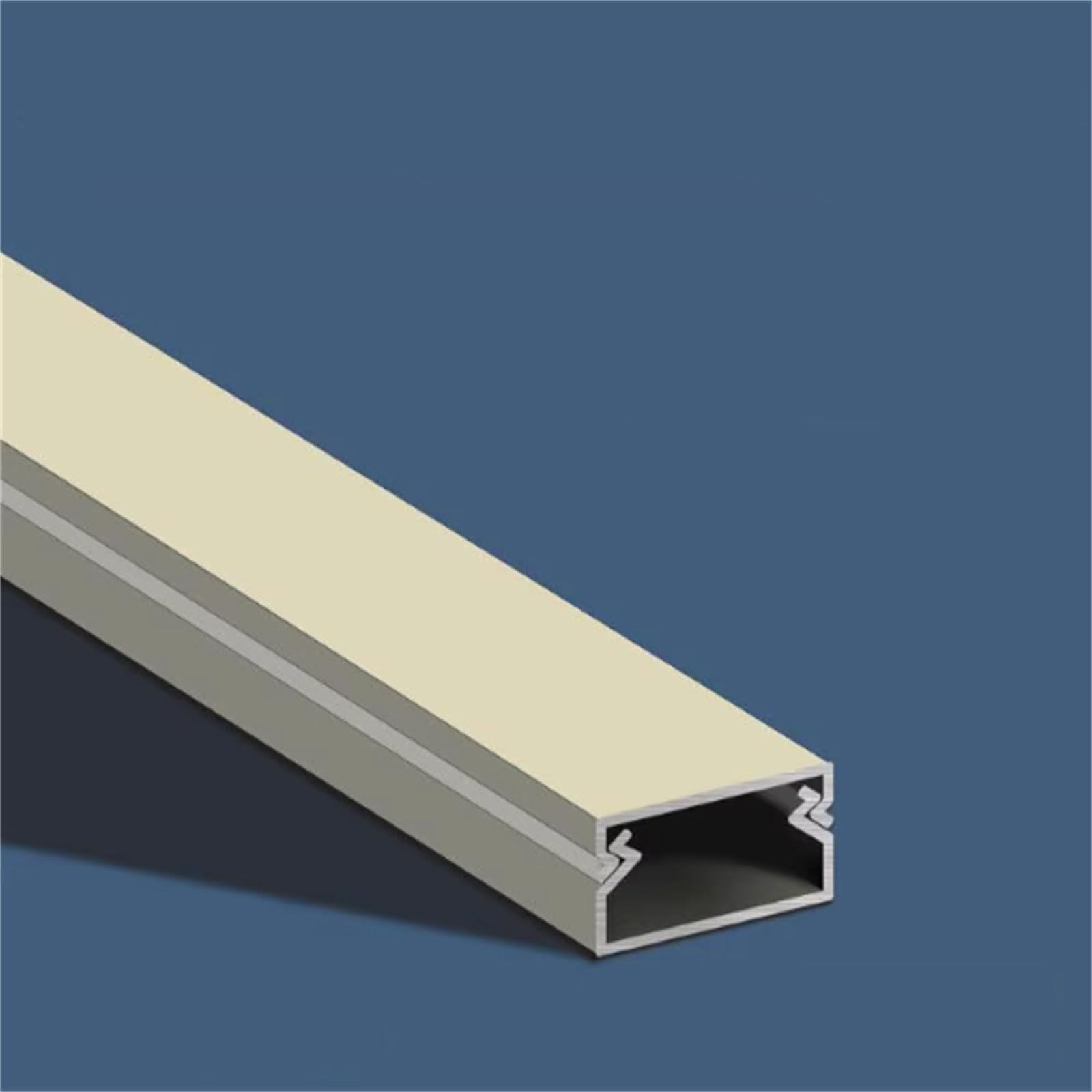 Light Yellow Aluminium Alloy Cable Duct Set - 5-Piece 1m Met