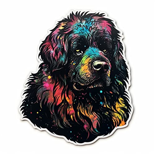 Image of Yoonek Graphics Newfoundland Dog Vinyl Decal Sticker for Car, Laptop, Tumbler, More. #009833-6