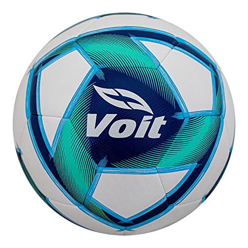 Voit Hybrid Training Ball - Liga Mx, Hybrid Tech Technology, Durable Construction, Multiple Colors, High Grade Soccer Ball For Training (5, White/Blue) #TOP30