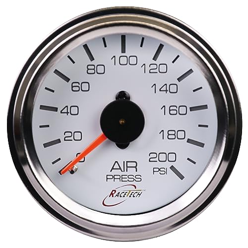 RACETECH 200 PSI Mechanical Air Suspension Pressure Gauge – 52mm (2-1/16