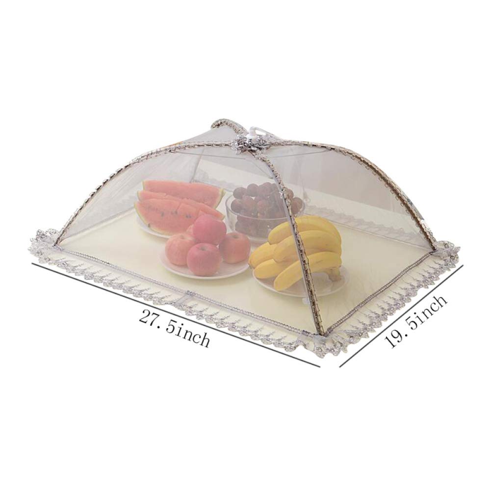 Couverture Anti-insectes Barbecue 2 Pièces Housses Anti-Mouches Pliables 12 Pouces - Couvertures Maille Pour Aliments Fruits Gâteaux BBQ