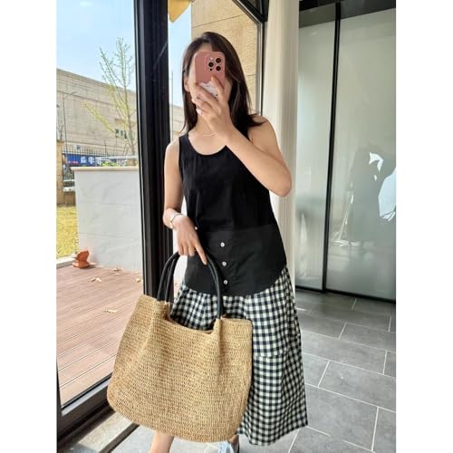 Raffia Straw Woven Shoulder Bag Totes Handbag Holiday Beach Leisure Versatile Chic Bohemian Large Capacity Casual Summer3