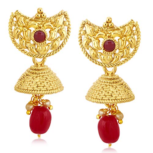 Floral Pearl Plated Wedding Long Haram Necklace Set