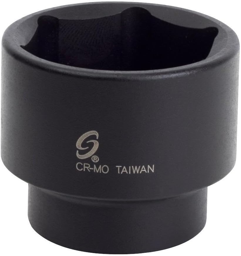 SUNEX TOOLS 246, ½" Drive, 1-7/16" Impact Socket, Cr-Mo Alloy Steel, Radius Corner Design, Chamfered Openings, Dual Size Markings, Meets ANSI Standards