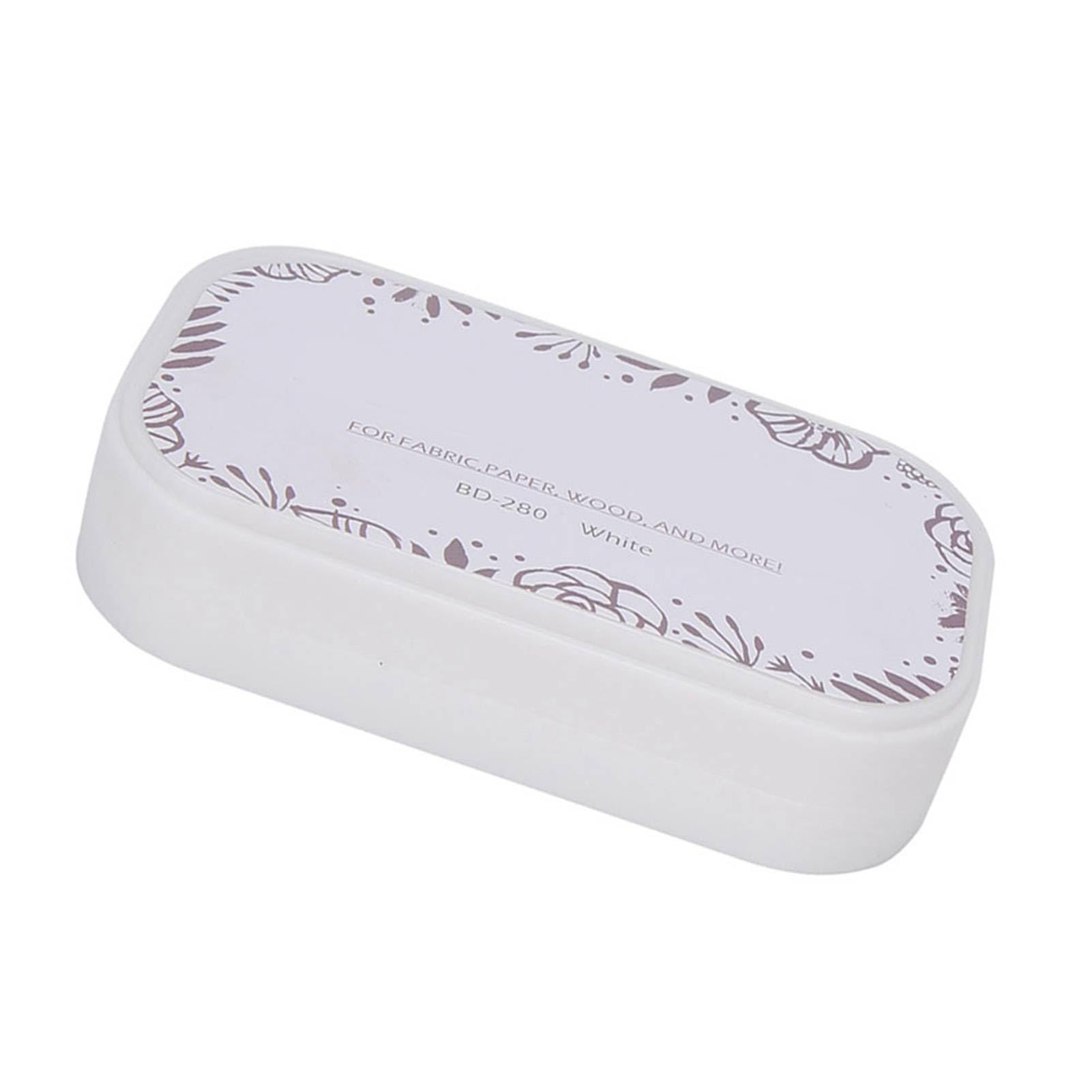 Cocoarm Poduszka z Tuszem DIY, Kolorowa Gąbka, Nie Zmywalna, do Stemplowania na Papierze, Płótnie, Drewnie, z Efektem Pudru do Wytłaczania (BD-280 porcelana biała)