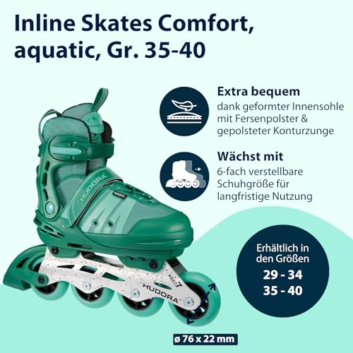 HUDORA Inline Skates Comfort - Inliner für Kinder & Jugendliche in versch. Größen - Roller Skates...