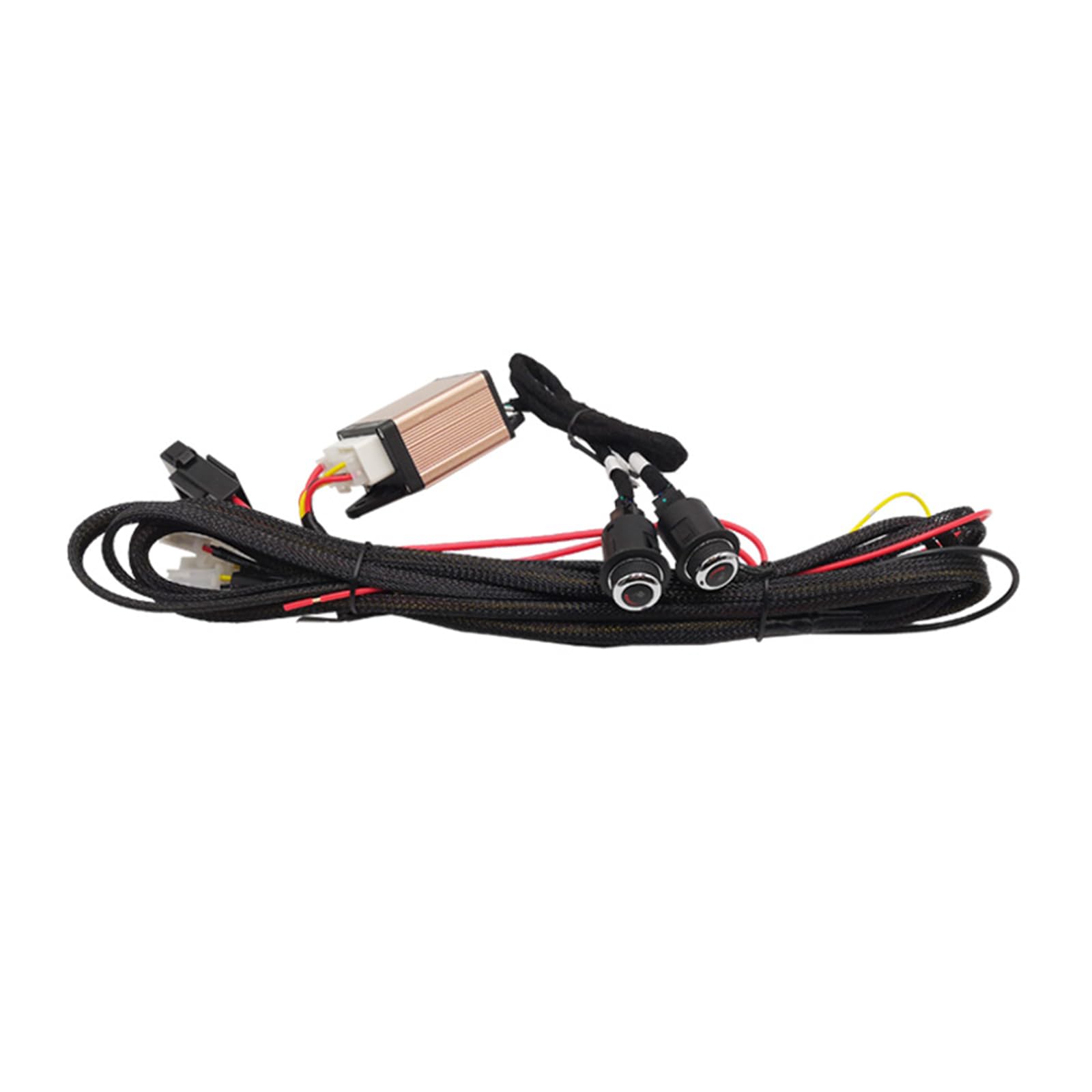 Kit de calefacción de fibra de carbono para asiento de coche con interruptor, 3 niveles, universal, para asientos de coche, 4 almohadillas (2 asientos) - E