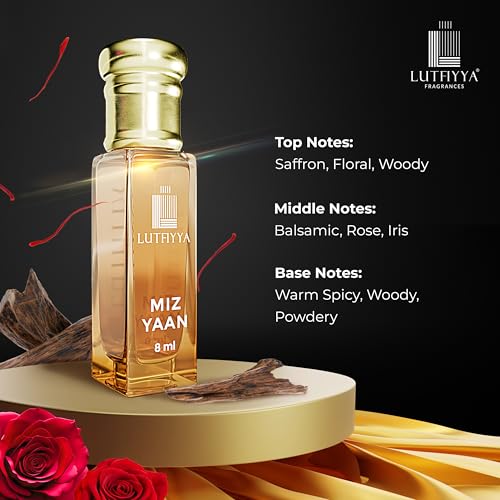 Image of Non-Alcoholic Attar Roll-On Perfume Oil (Pack of 2, 8ml Each) | MIZ YAAN & IMPERIAL ROSE | Long Lasting Fresh Aquatic & Floral Fragrance | Unisex Gift Set