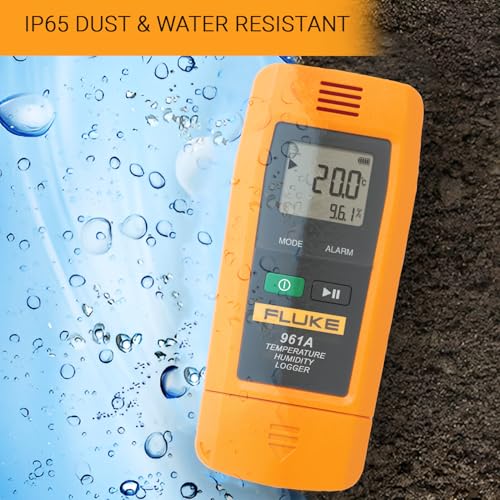 Image of Fluke 961A Temperature Humidity Data Logger FDA Complaint USB Connection 32000 Points Record Capacity -30.0C to 70.0C IP65 Refrigerator Thermometer for Vaccine RH Monitor Freezer Cold Storage (1Pcs)